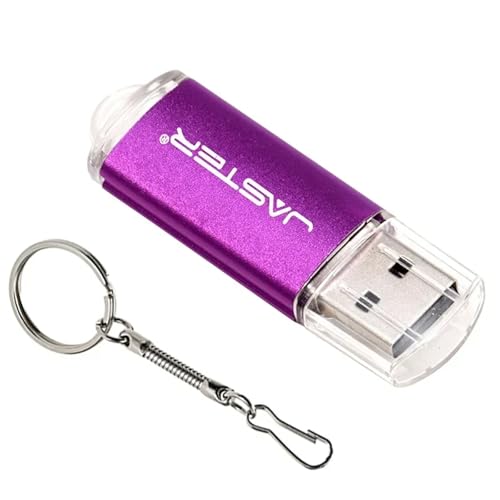 Colorida unidad flash USB de 64 GB, llavero gratis, 32 GB, memoria de regalo de negocios, color negro, rojo, morado (8 GB, morado)