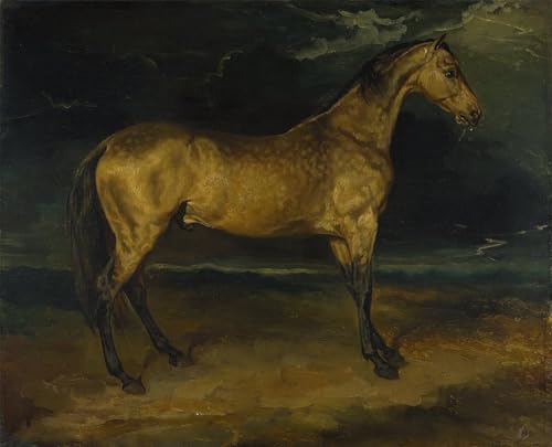 Toile murale abstraite cheval effrayé Géricault tableau salon