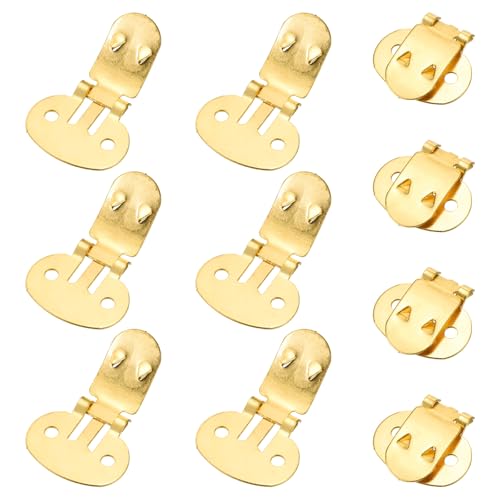 PATIKIL 19mm x 31mm Shoe Clips 10 Pcs Flat Blank Shoe Clips Shoe Supplies Shoe Embellishments for DIY Crafts Decoration Project Shoes Decoration Gold