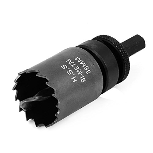 Aexit 38mm Drilling Hole Saws & Accessories Dia HSS Wood Sheet Metal Cutting Tool BiMetal Hole Saw Hole Saw Sets Drill Set