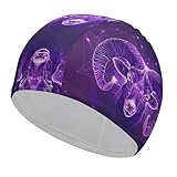 style-42 segno zodiacale capricorno cuffia da nuoto divertente per adulti cuffia da nuoto capelli lunghi e corti cuffia da bagno per uomo e donna