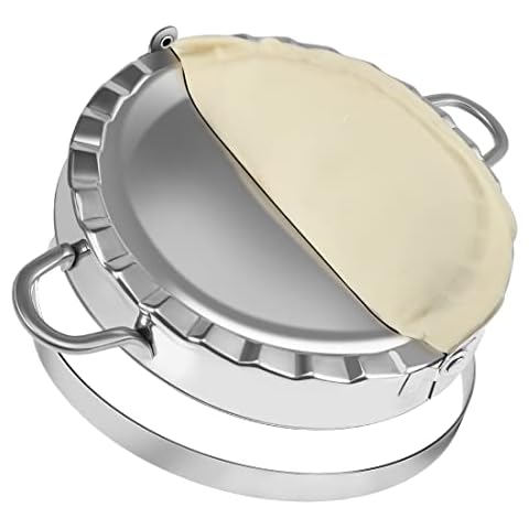 PAMISO Large Empanada Maker, 6.4 inch Empanada Seal with 7 Inch Dough Cutter Circle, Stainless Steel Empanada Press,Meat Pocket Pie Cover