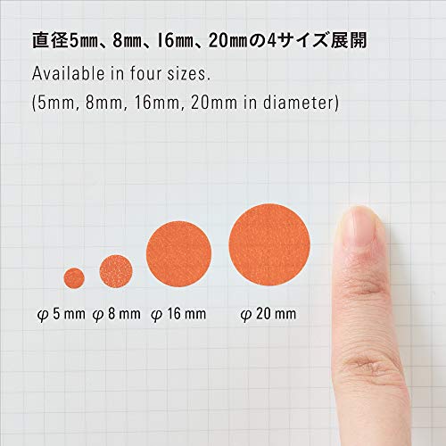 Cinta adhesiva Stalogy S2 parches de puntos de 8mm para marcar calendarios y notas de oficina 7
