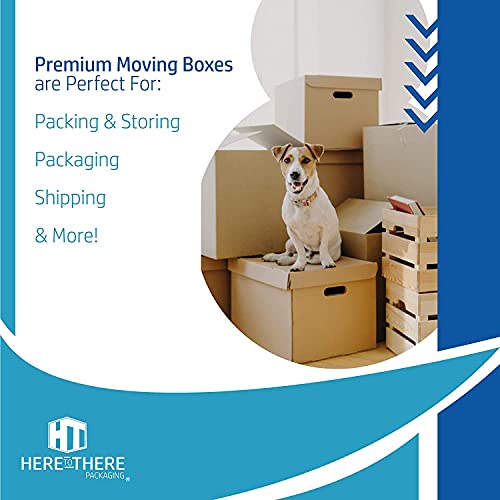 Here to There Packaging White Cardboard Shipping Box - Pack of 50, 5 x 5 x 5 Inches, White Corrugated Box (CT555-50)