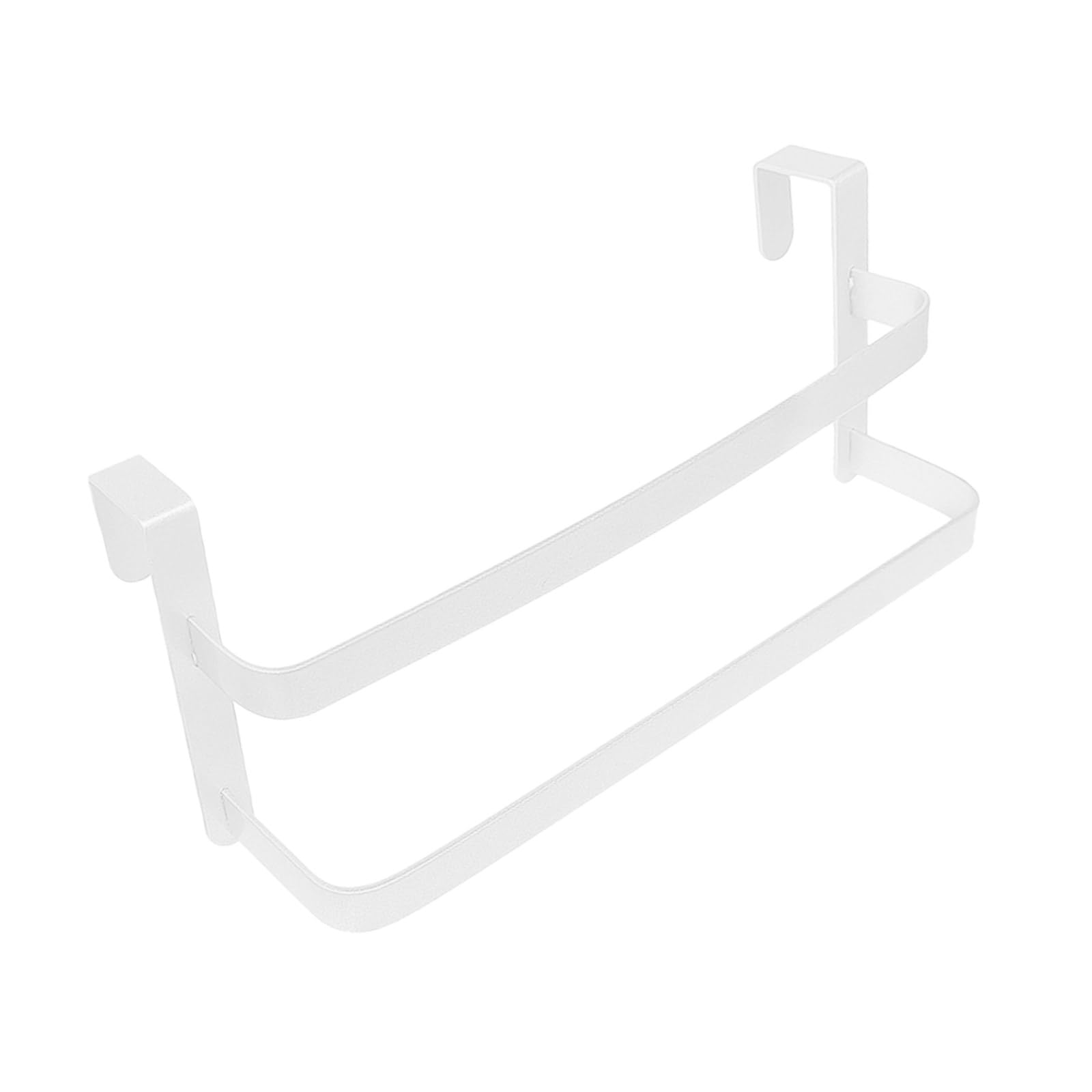 Woedpez White Modern Metal Over The Door Hook Quick Arrange Towel Rack For Kitchen Bathroom Holds Robe Coat Apron Kitchen Accessory