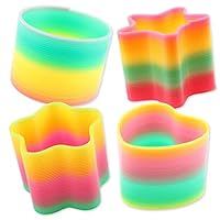 Rainbow Spiral Springs,4PCS Magic Slinky Rainbow Ideal für alle Kinder, Kinderpartys, Geschenke, Partytüten, Preise