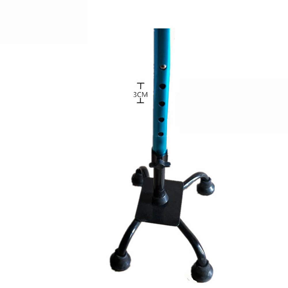 Bastón para Caminar con 4 Patas, Estable, Antideslizante, Altura Ajustable, muletas de Aluminio, Andador, Interesante