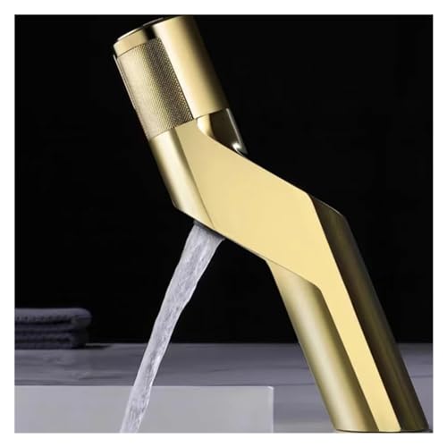 Robinet sous comptoir doré escamotable avec boîtier métallique durable