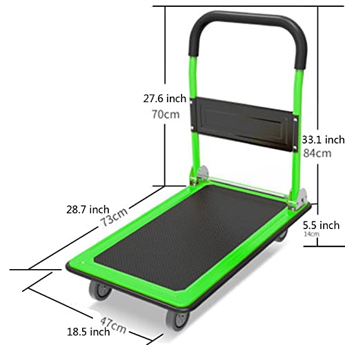 Carretilla plegable plataforma 220 lb con ruedas universales miniatura 2