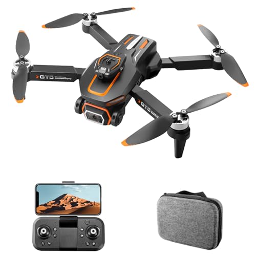 LIZEALUCKY Mini Quadcopter HD Cámara de Control Remoto Juguetes Regalos para niñas Altitud Sostenga al Motor sin escobillas Evitación de obstáculos Gestures 2 baterías 2 baterías (-1)