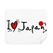 I Love Japan Word Flag Heart Cleaning Cloth Screen Cleaner 2pcs Suede Fabric