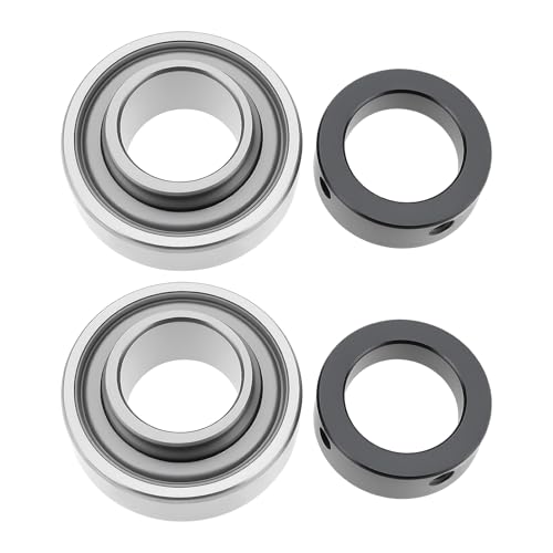 Briny River 2pcs Wheel Bearing Collar Locking Sleeve Ball Bearing RA100RR for Cars Lawn Mowers Furniture