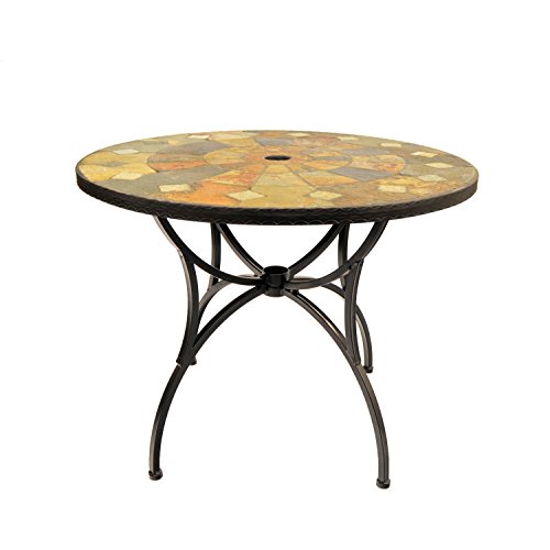 Europa Leisure Granada Patio Table - 91 x 91 x 73 cm - Earthy Tones
