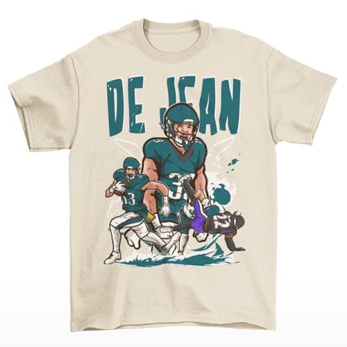 Cooper DeJean Cartoon Style Philadelphia Football T-Shirt