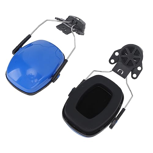 Cocoarm Protectores Auditivos para Casco, Protectores Auditivos Ajustables para Casco con Reducción de Ruido, Orejeras de Protección Auditiva para Casco de Seguridad con Acolchado Cómodo (BLUE)