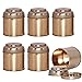 Merkaunis 6 Pack Tea Tin Canister with Airtight Double Lids for Loose Tea Mini Tea Storage Containers Round Tin Canister for Storage Tea Bags Coffee Sugar