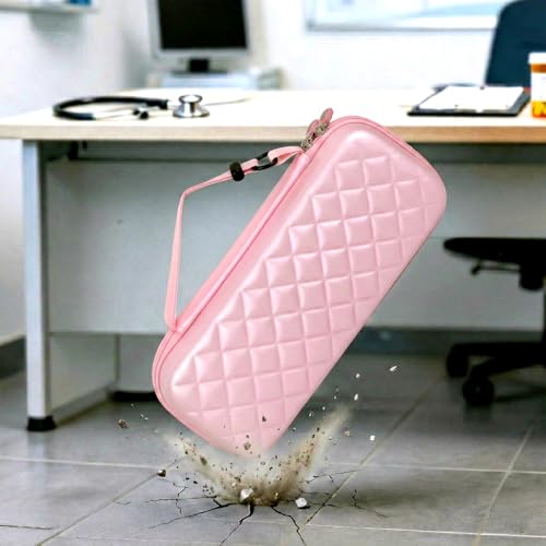 Image of Stethoscope Case Compatible with 3M Littmann Classic III /Lightweight II S.E /MDF Acoustica Deluxe Stethoscopes, Mesh Pocket for Blood Pressure Cuff & Other Doctor & Nurse Accessories-Pink (Case Only)