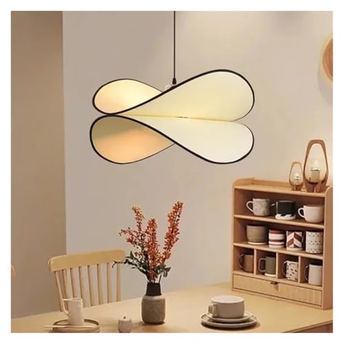 Lustre scandinave tissu crème : suspension LED salon et salle à manger