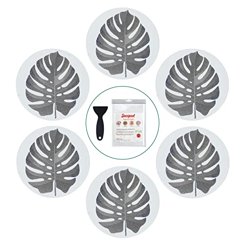 Secopad Non Slip Bathtub Stickers, 10 PCS Large Leaves Adhesive Anti Slip Decal Treads for Shower and Bath Tub with Premium Scraper by Secopad - Used condition - US$11.77
