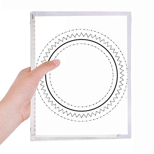 Cahier à spirales géométrique avec anneaux ouvrables et format rond