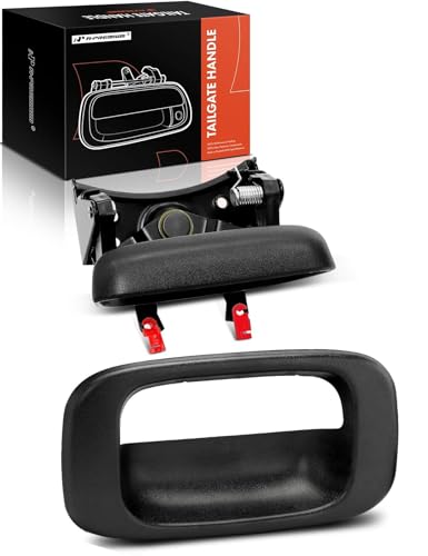 A-Premium - Tailgate Handle & Bezel Assembly - Compatible with 1999 2000 2001 2002 2003 2004 2005 2006 2007 Chevy Silverado GMC Sierra 1500 2500 3500 - # 15997911 15228539 15228540 15228541