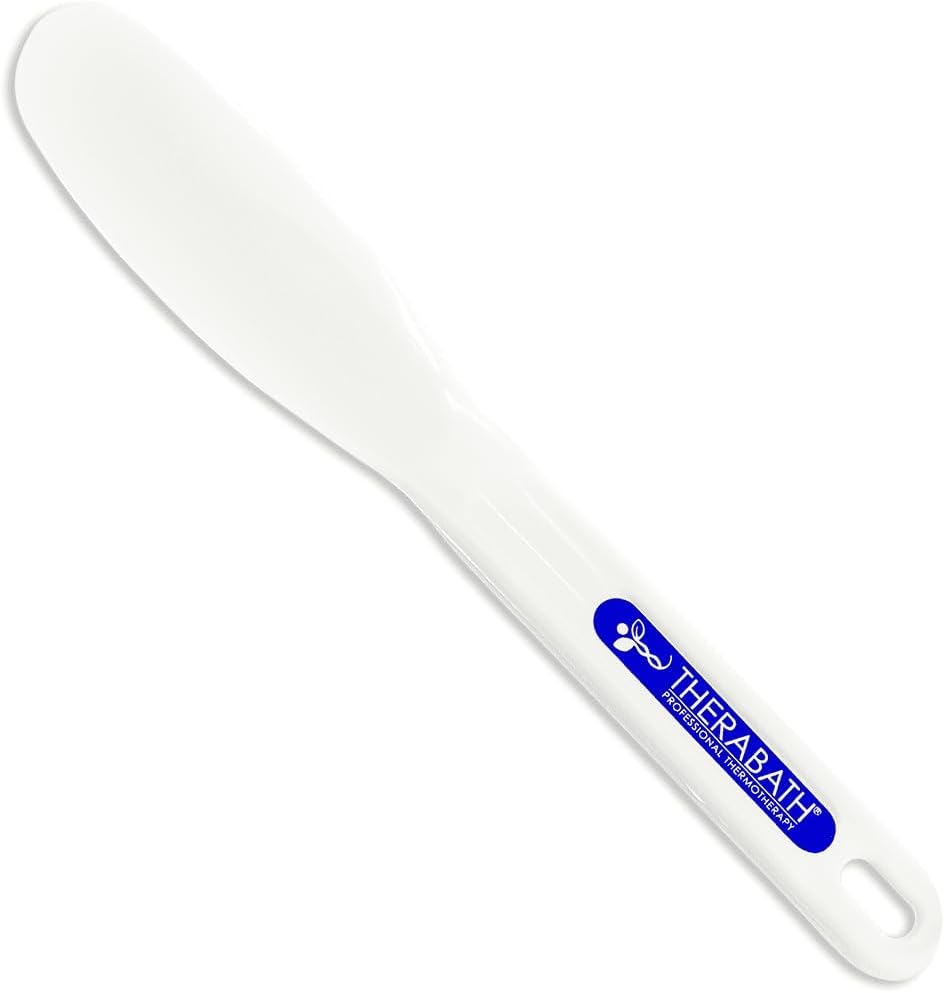 Therabath Cleaning Spatula - Plastic Paraffin Bath Tool - Flexible - White Vinyl - Easy to Use - for Paraffin Wax Removal Cleaning - Made in The USA