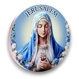 BDM - Imán Nevera Religioso 3D | Sagrada Familia, Virgen María, Última Cena o San Miguel | Recuerdo de Tierra Santa Jerusalem - Modelo 3