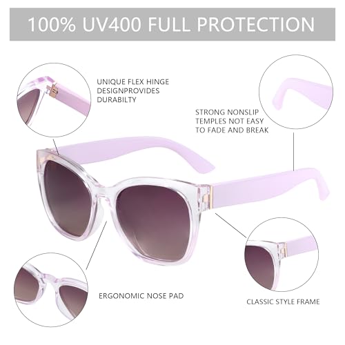 Image of ZENOTTIC Cat Eye Sunglasses Women: Polarized UV400 Oversized Retro Shades