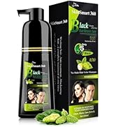 SkinSmart 360 Instant Hair Coloring Shampoo for Men & Women, No-Stain on Skin & Scalp, 100% Gray ...