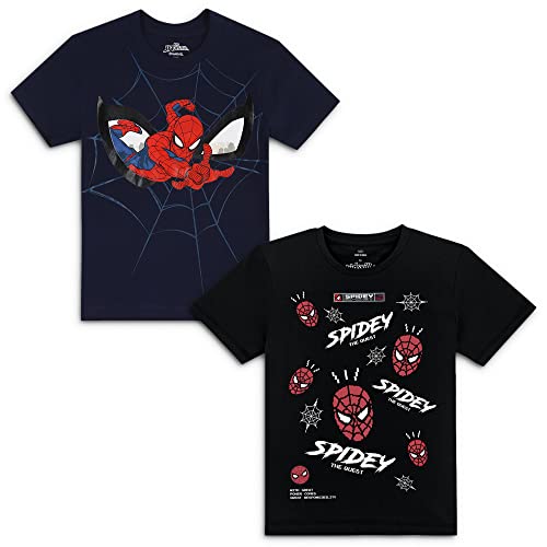 Image of Kidsville Marvel Comics Printed Regular Fit Multicolor Cotton Boy's T-Shirt