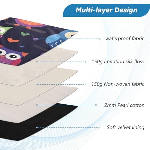Funda para portátil de 13-14 pulgadas con diseño de búhos miniatura 4