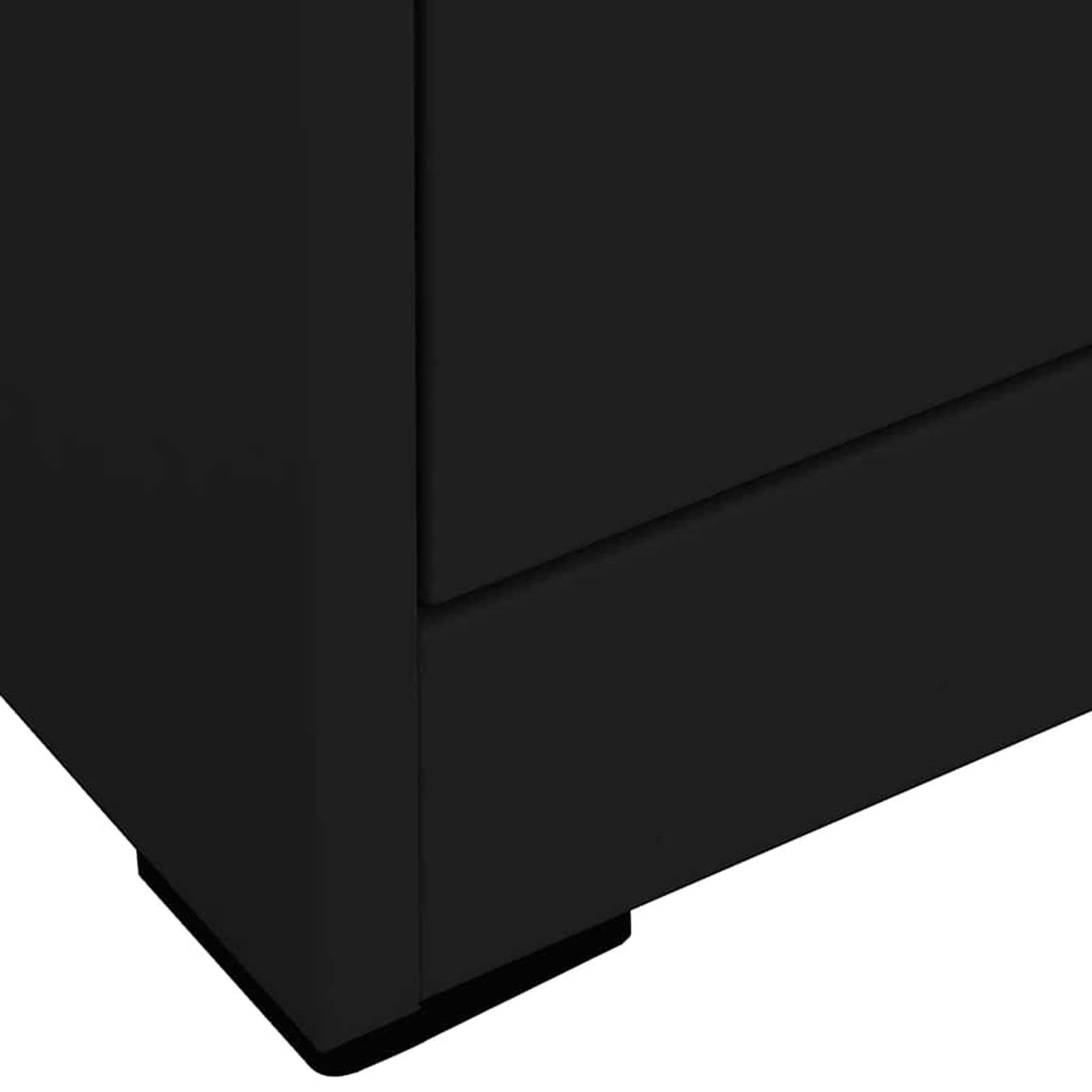 Armadietto in acciaio nero, 46 x 62 x 133 cm, con 4 cassetti estraibili, formato A4/legale, 45 kg/cassetto, per organizzazione dell'ufficio