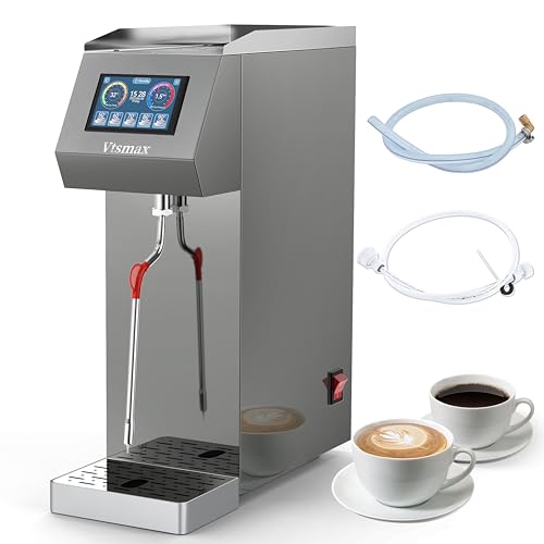 Image of Commercial Milk Frother and Steamer 2000W, 6 Temp Settings, Grey