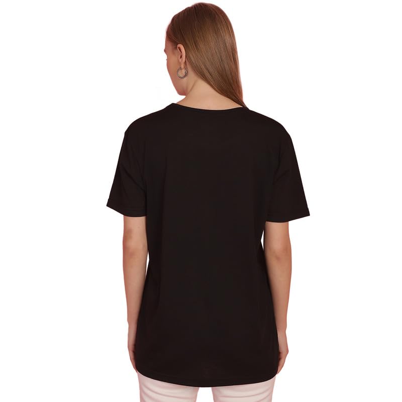 Image of Round Neck Cotton Printed Women Regular Fit Tshirt-P1950