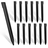 Worth Landscape Edging Stakes, 13Pcs 12Inch Corrugated Metal Garden Stakes Galvanized Steel Bender Board Anchoring Spikes, Black