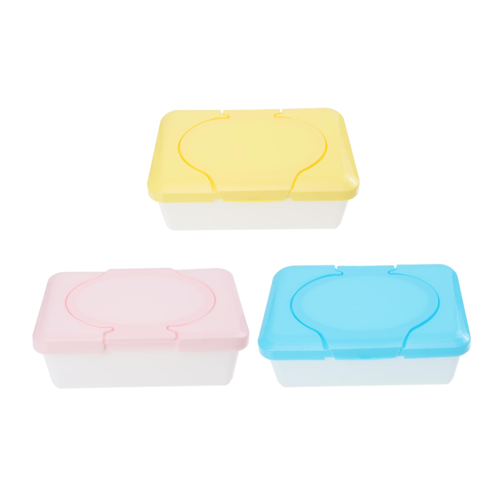 Garneck 3pcs Wipe Box Refill Snotty Dispenser Container Tissue Storage Holder Case Plastic