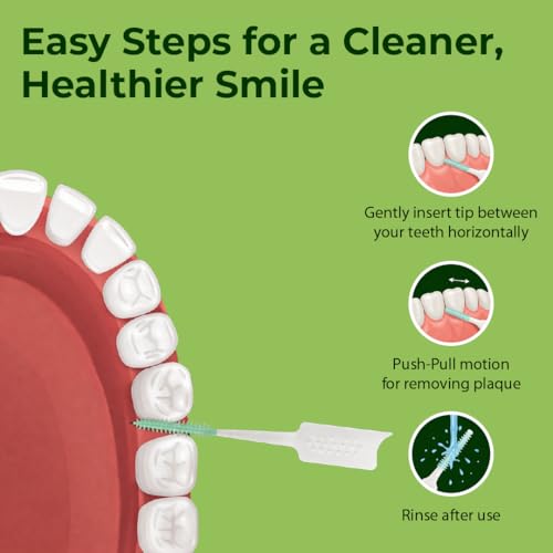 Image of Bentodent Biodegradable Wirefree Interdental Brushes Sticks Pack of 30 -Eco-Friendly Oral Care Solution for Gentle and Effective Teeth Cleaning,Brushes for Optimal Oral Hygiene and Fresh Breath