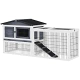 PawHut 2-Level Outdoor Rabbit Hutch