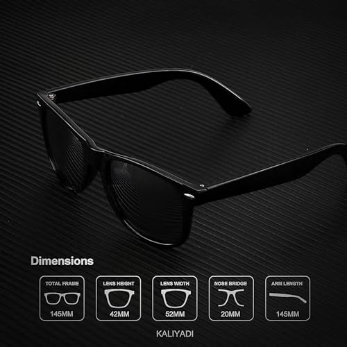 Image of KALIYADI Polarized Sunglasses for Men and Women Matte Finish Sun glasses Color Mirror Lens UV Blocking (3 Pack)