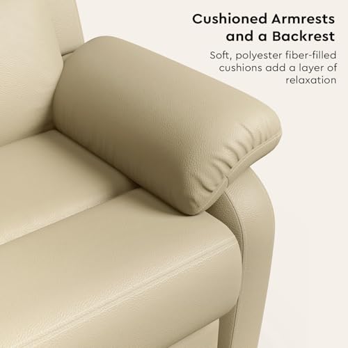Image of Interio by Godrej Alpine Manual 1-Seater Synthetic Leather Recliner Sofa