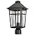 Darkaway Large Outdoor Post Lights Lamp Post Light Fixture, 17inch Waterproof Aluminum Post Lamp with Glass, Fence Post Deck Lighting for Garden, Patio, Pathway (Large?Black)