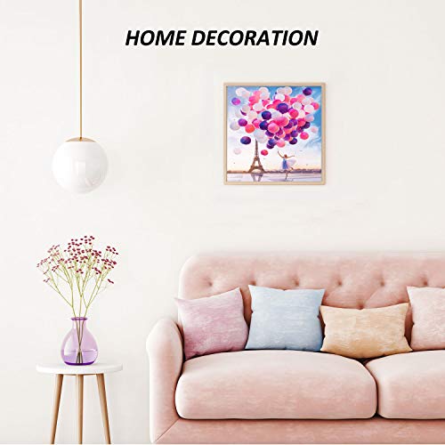 EHO 5D Diamond Painting Art Kits for Adults Kids Accessories Tools Dots Diamond, Paint by Number Diamond Dots Crafts for Teens Beginner Paint Set for Canvas Painting, Balloon