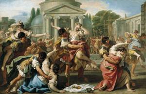 Peinture à l'huile Ricci Rap des Sabines pour vibrer au rythme de l'art baroque italien
