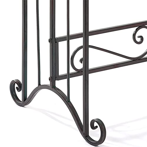 Free Standing Towel Rack 3 Bar Metal Towel Rack Stand Organizer For Bathroom,Bedroom,Laundry Room,Kitchen,Pool, Retro Black #TOP2