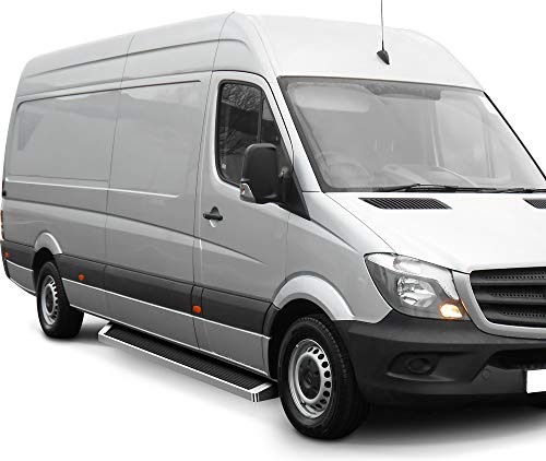 Estribos APS Premium Silver 6in para Dodge y Sprinter miniatura 2