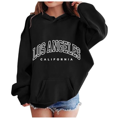 Zofedap LOS Angeles Hoodie Kinder Mädchen Teenager Oversize...