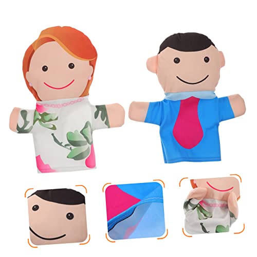 Toyvian 4 Pcs Fantoche De Mão Família Kit Fantoche De Mão Brinquedos Educativos Fantoche Jeffy Fingi