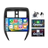 ZHNN Android 13 Car Radio Stereo Compatible with Nissan Versa Sedan 2015-2019, 10 Inch Android 2+64GB Car Stereo Support Carplay/Android Auto MirrorLink, GPS Navigation WiFi Bluetooth FM