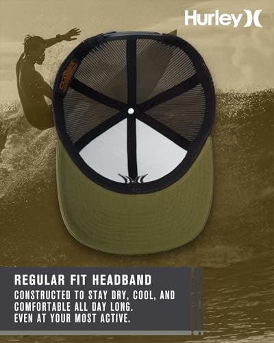 Image of Hurley Mens Cap Del Mar Mesh Panel Trucker Hat with Snap Back