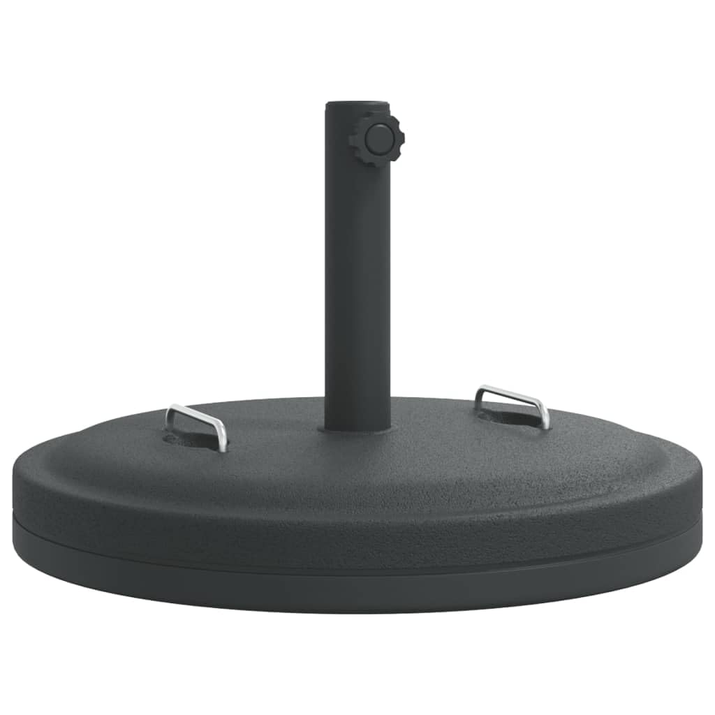 vidaXL Base de Parasol avec poignées pour mâts Ø38 / 48 mm 25 kg Rond, Base de Parasol, Pied de Parasol de terrasse, Porte-Parasol, Support de Parasol